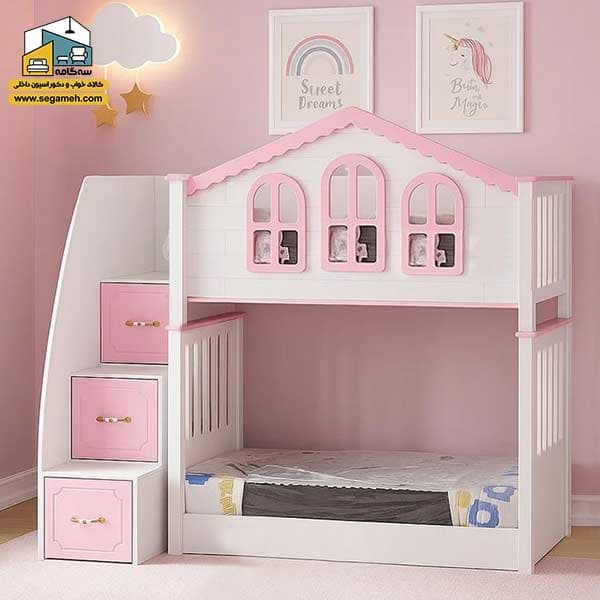 تختخواب دو طبقه کودک مدل BTDP60