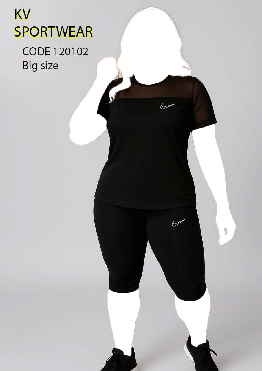 ست تیشرت شلوارک سایز بزرگ ورزشی زنانه NIKE کد 0038