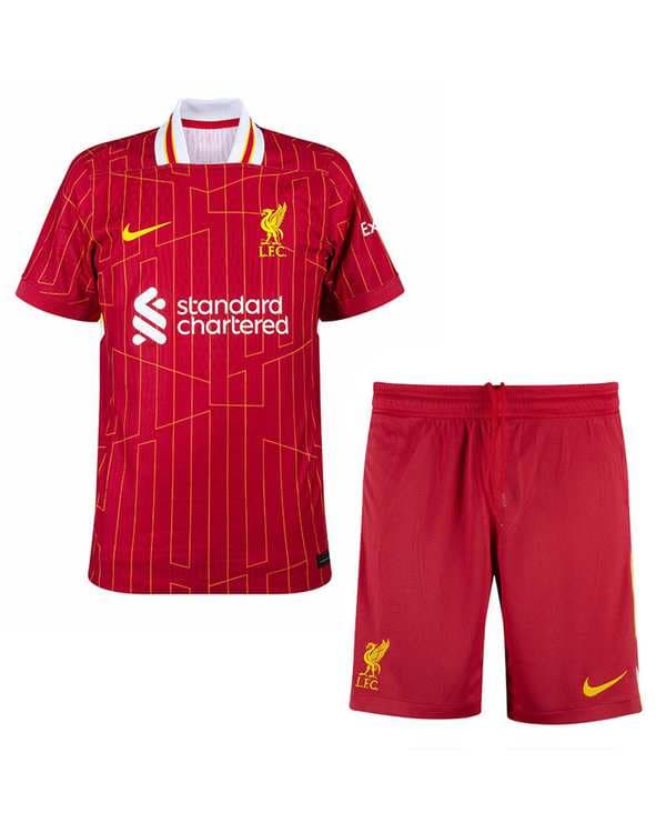 ست تی شرت و شلوارک ورزشی مردانه مدل لیورپول Home 2025