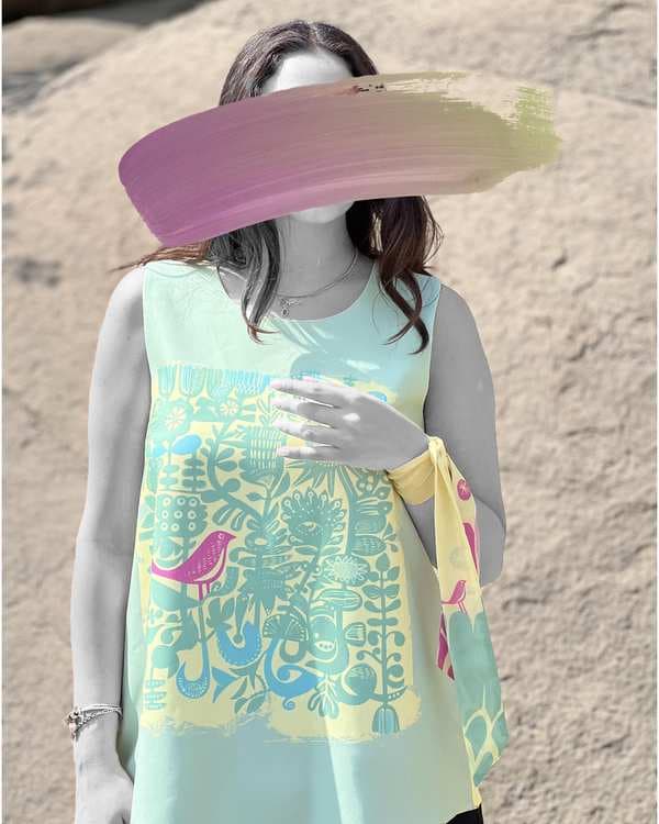 تاپ زنانه سبز لیمویی طاقه چیان Taghechian مدل خوش