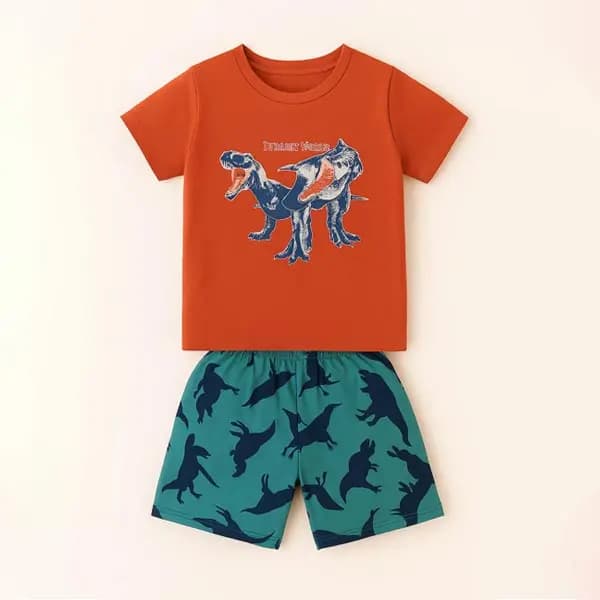 ست تیشرت و شلوارک بچه گانه پسرانه مدل Jurassic World