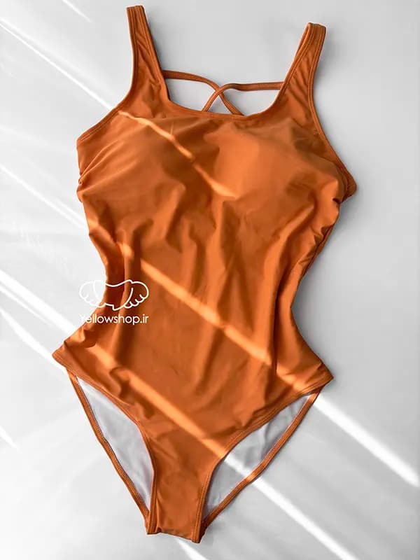 مایو یکسره زنانه بادی فرم دهنده نارنجی کد 27192