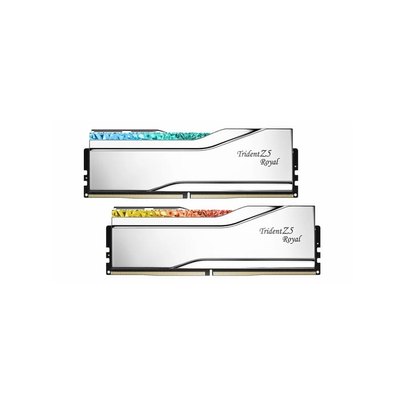 رم جی اسکیل مدل Trident Z5 Royal Silver 32GB 16GBx2 7200MHz CL34 DDR5 ظرفیت 32 گیگابایت
