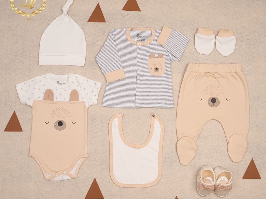 ست بیمارستانی 9 تکه نوزادی طرح خرس خوابیده دانالو Danaloo