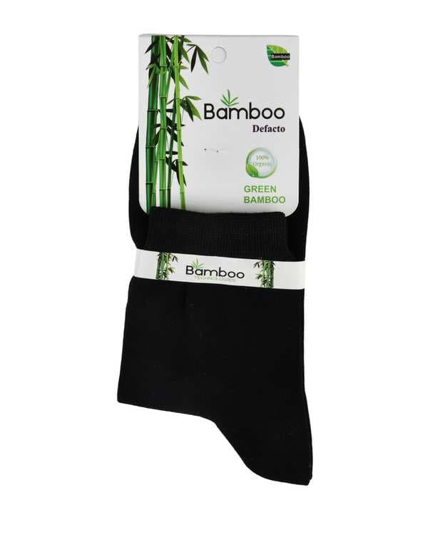 جوراب نیم ساق گیاهی بامبو مشکی اورجینال Original کد AA6026