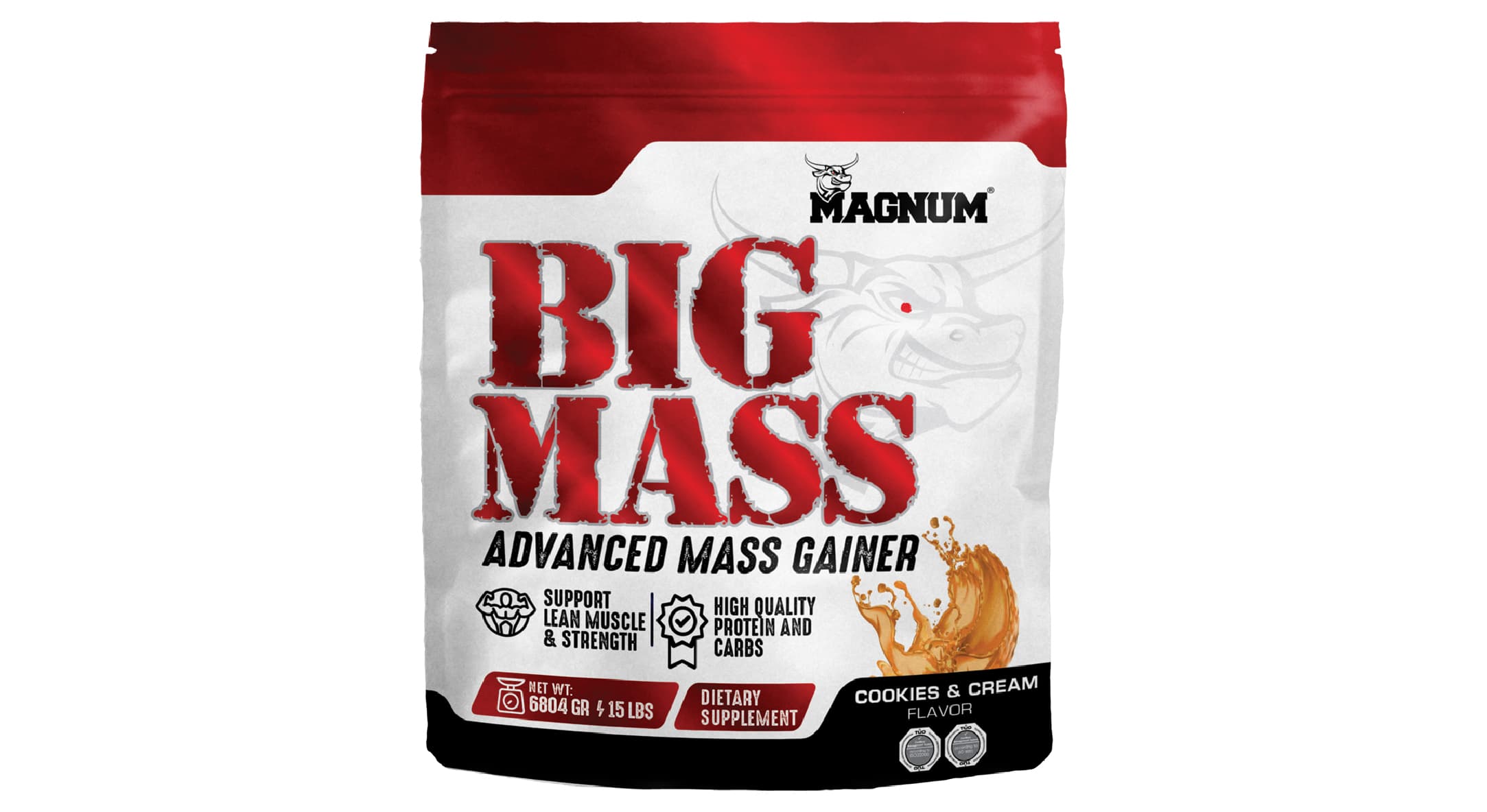 گینر بیگ مس مگنوم | 6800 گرم | 52 سروینگ | بیسکوئیتی