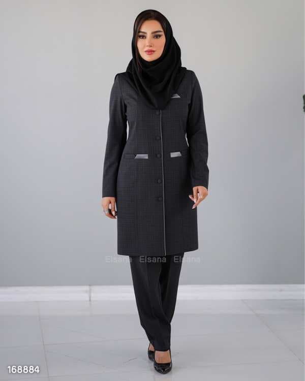 ست مانتو و شلوار اداری زنانه مدل ناریسان السانا Elsana کد 1688