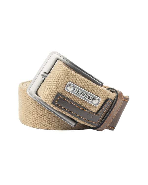 کمربند مردانه کنفی پانچی کرم بیسراک Bisrak مدل MB-CHB4-2-07