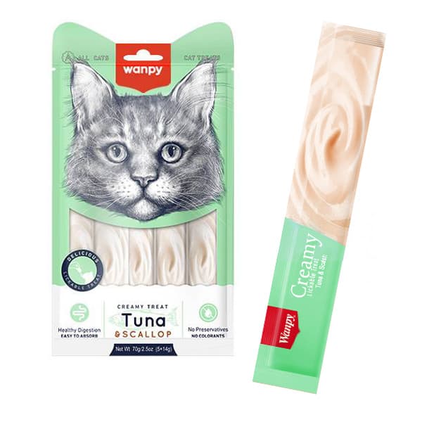 بستنی گربه ونپی طعم ماهی تن و گوش ماهی یک عددی