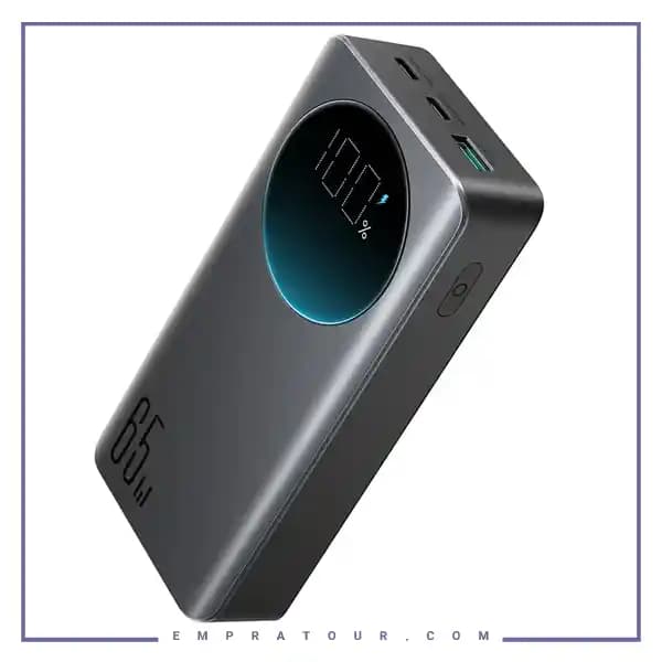 پاوربانک 20000 میلی‌آمپر Type-C و USB فست شارژ 65 وات جویروم JR-PBF04