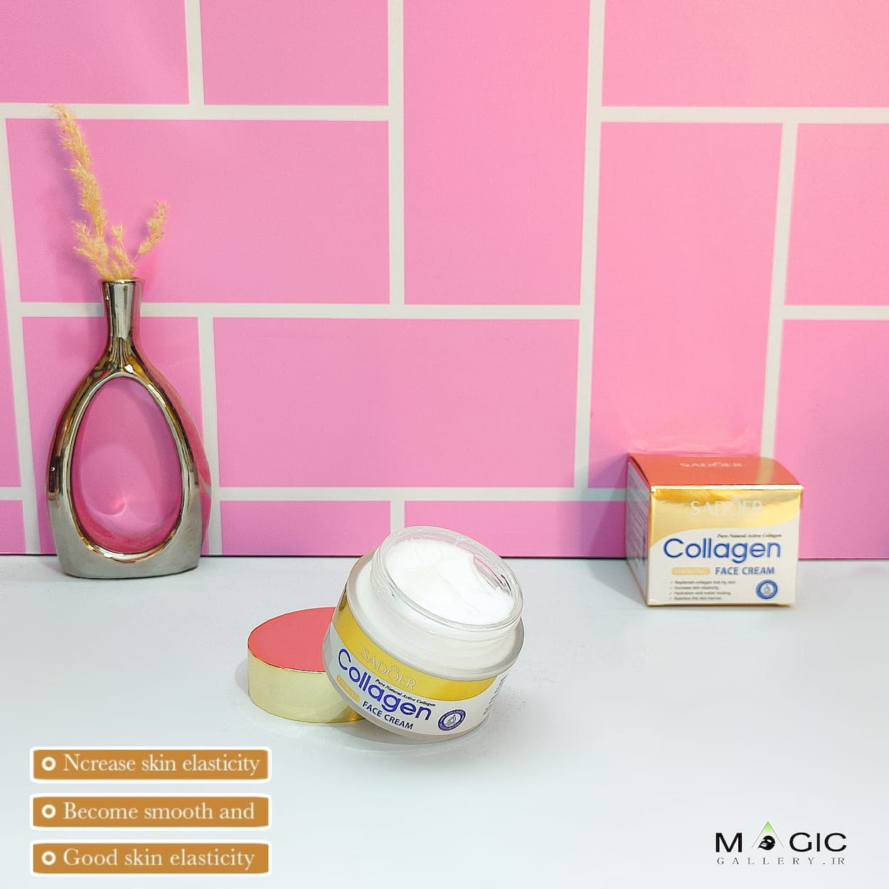 کرم آبرسان کلاژن صورت سادور جوانساز و سفت کننده پوست حجم ۶۰ گرم SADOER Collagen Firming Face Cream