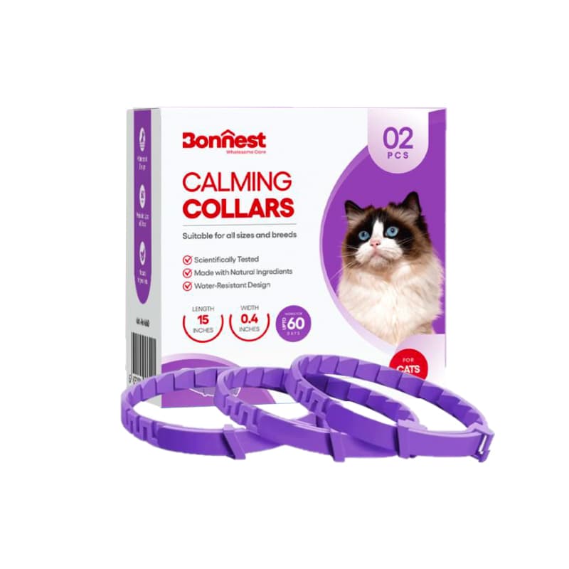 قلاده آرامش بخش گربه بونست مناسب تا 2 ماه رنگ بنفش بسته 2 عددی