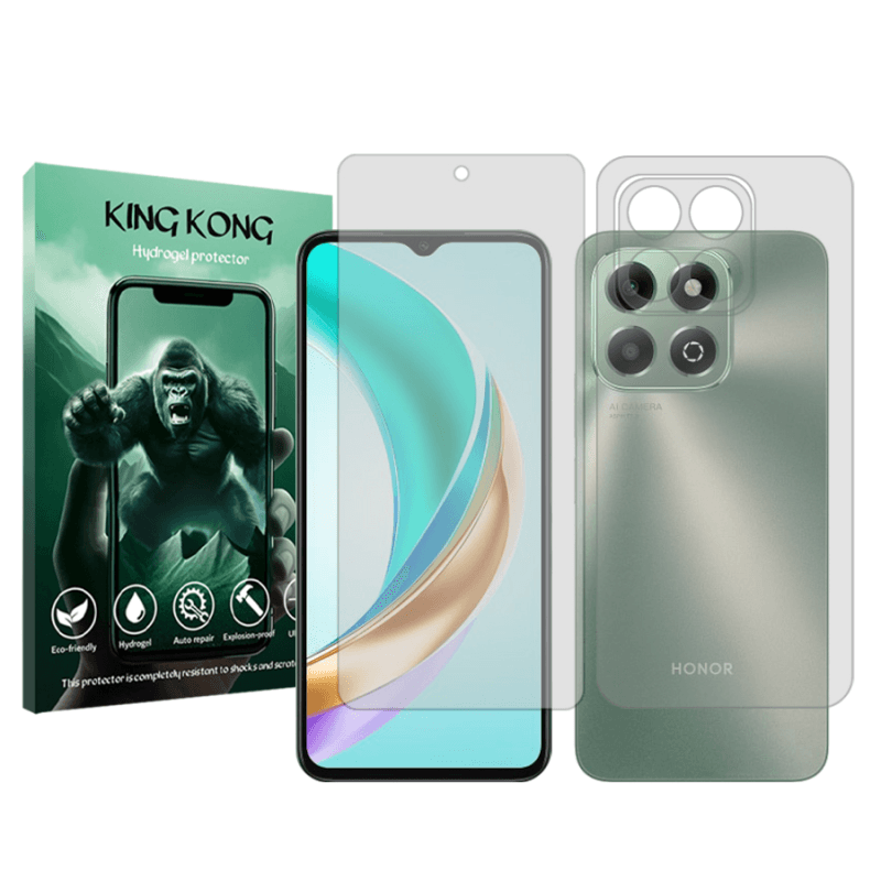 محافظ صفحه نمایش شفاف گوشی آنر X6b کینگ کونگ مدل Toug‌h به همراه محافظ پشت گوشی