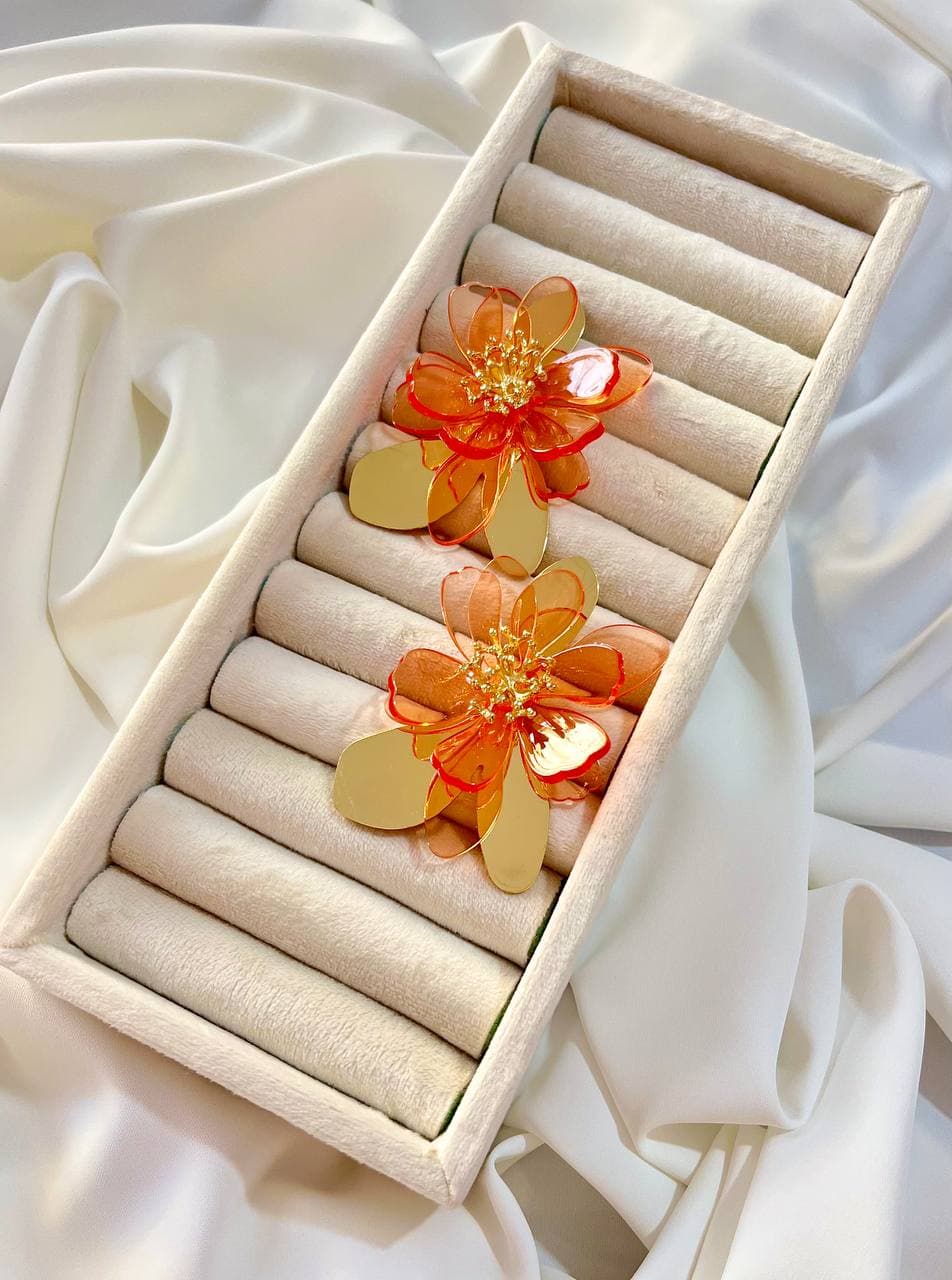 گوشواره مستر کوالیتی گل شیشه ای