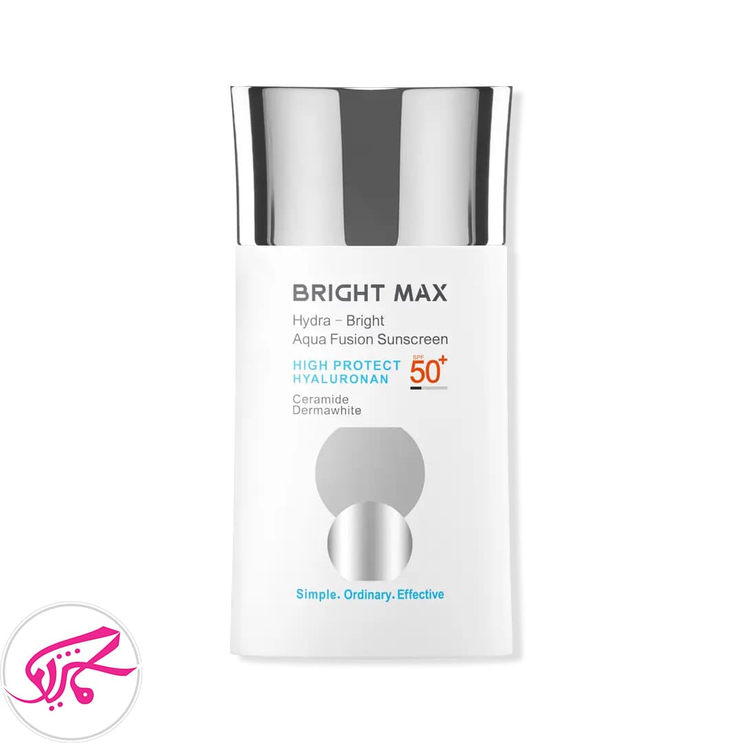 فلوئید ضد آفتاب بی رنگ برایت مکس SPF 50 مدل هیدرابرایت ‌مناسب انواع پوست حجم 50 میلی‌لیتر