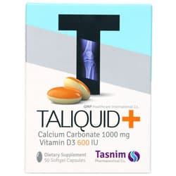 سافت ژل تالیکویید پلاس تسنیم 50 عددی | حاوی کلسیم برای جلوگیری از پوکی استخوان
