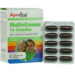مولتی ویتامین افراد دیابتی آپوویتال | 23 ترکیب برای افراد مبتلا به دیابت