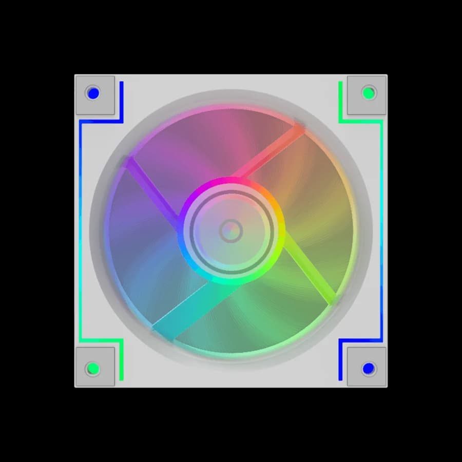 فن کیس گیمینگ گیم مکس GAMEMAX RD300 120mm 3 in 1 White