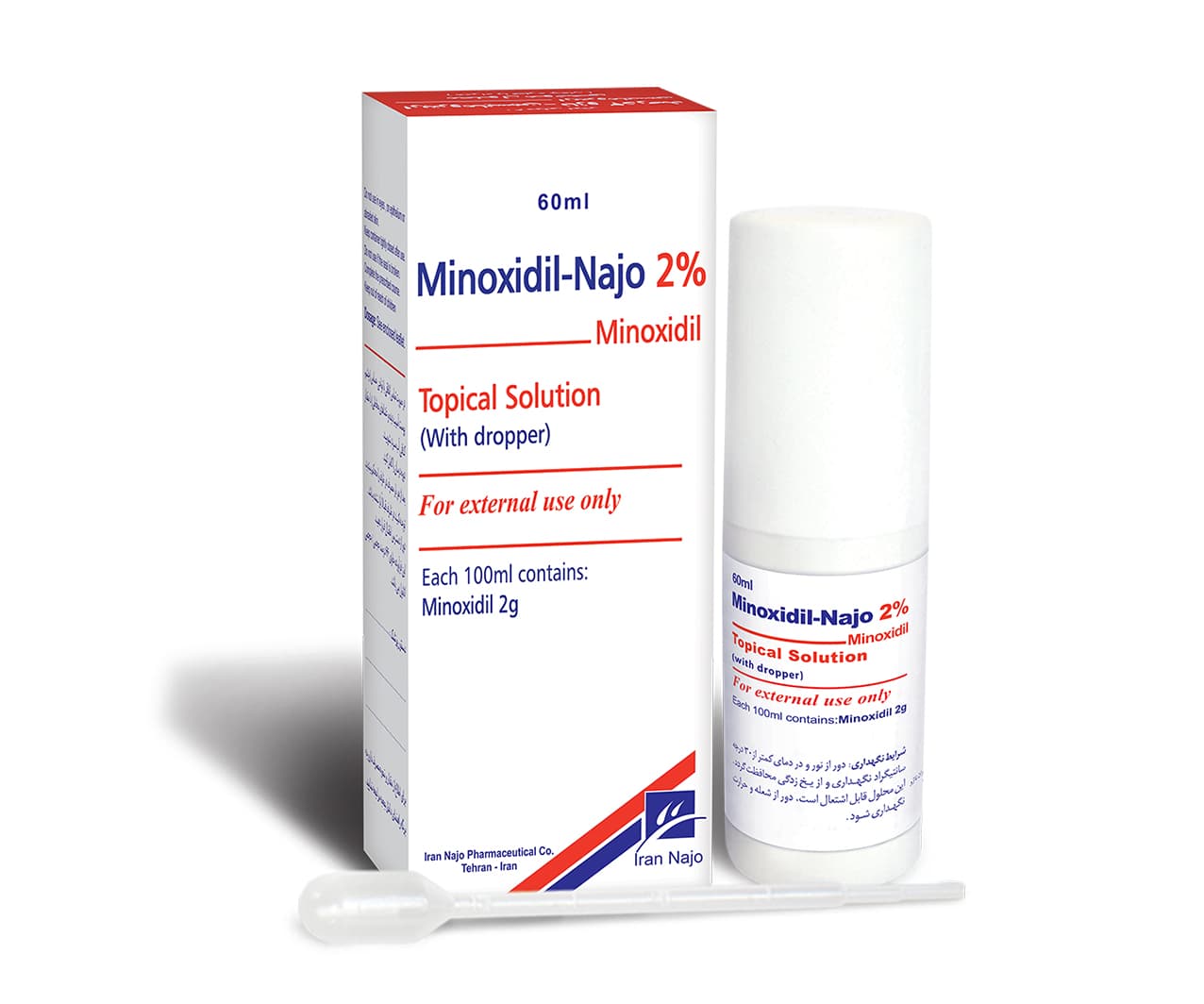 محلول موضعی ماینوکسیدیل- ایران ناژو 2 درصد