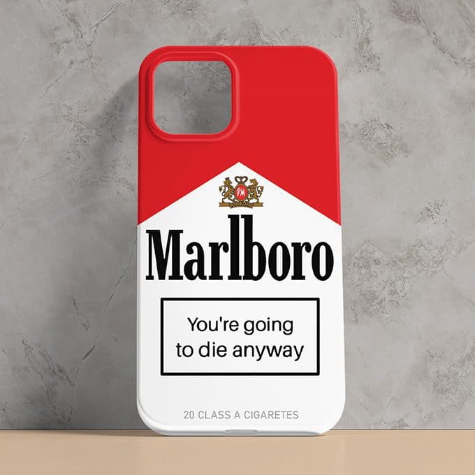 قاب گوشی موبایل با طرح فانتزی سیگار مناسب برای چاپ طرح دلخواه کد CAA544