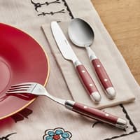 سرویس قاشق و چنگال دسرخوری 18 پارچه کاراجا Alina قرمز