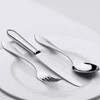 سرویس قاشق و چنگال 84 پارچه ۱۲ نفره ژومبو 4100 نقره ای همراه با جعبه