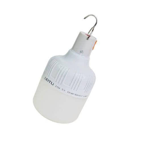 لامپ ال ای دی شارژی ۲۰ وات برند لیتو (LEITO) کمپی