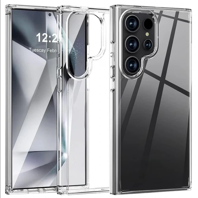 کاور شفاف اورجینال برای گوشی Samsung Galaxy S24 Ultra مدل دکمه فلزی از برند Berlia