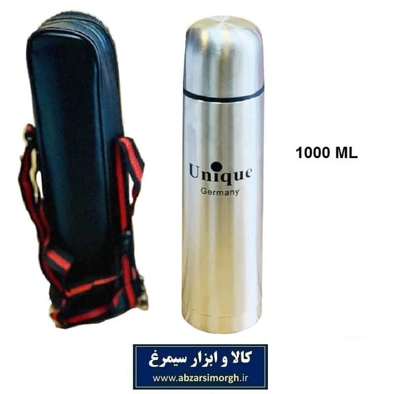 فلاسک یونیک Unique قلمی استیل ۱ لیتری کاور دار HFL-001