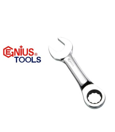 آچار کوتاه سایز 17 یکسر تخت و رینگی جغجغه ای جنیوس GENIUS مدل 760217