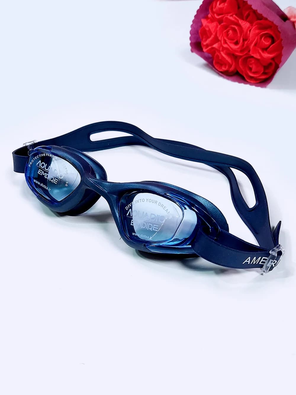 عینک شنا شیک و اسپرت به رنگ سرمه ای متالیک زنانه و مردانه آکواپرو امریج ( Aquapro Empire )