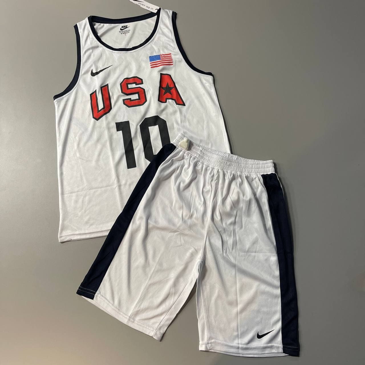 ست رکابی و شلوارک ورزشی مردانه یو اس ای(USA) سوزنی تنفس دار کد 2948