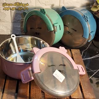 ظرف غذا استیل طرح گربه