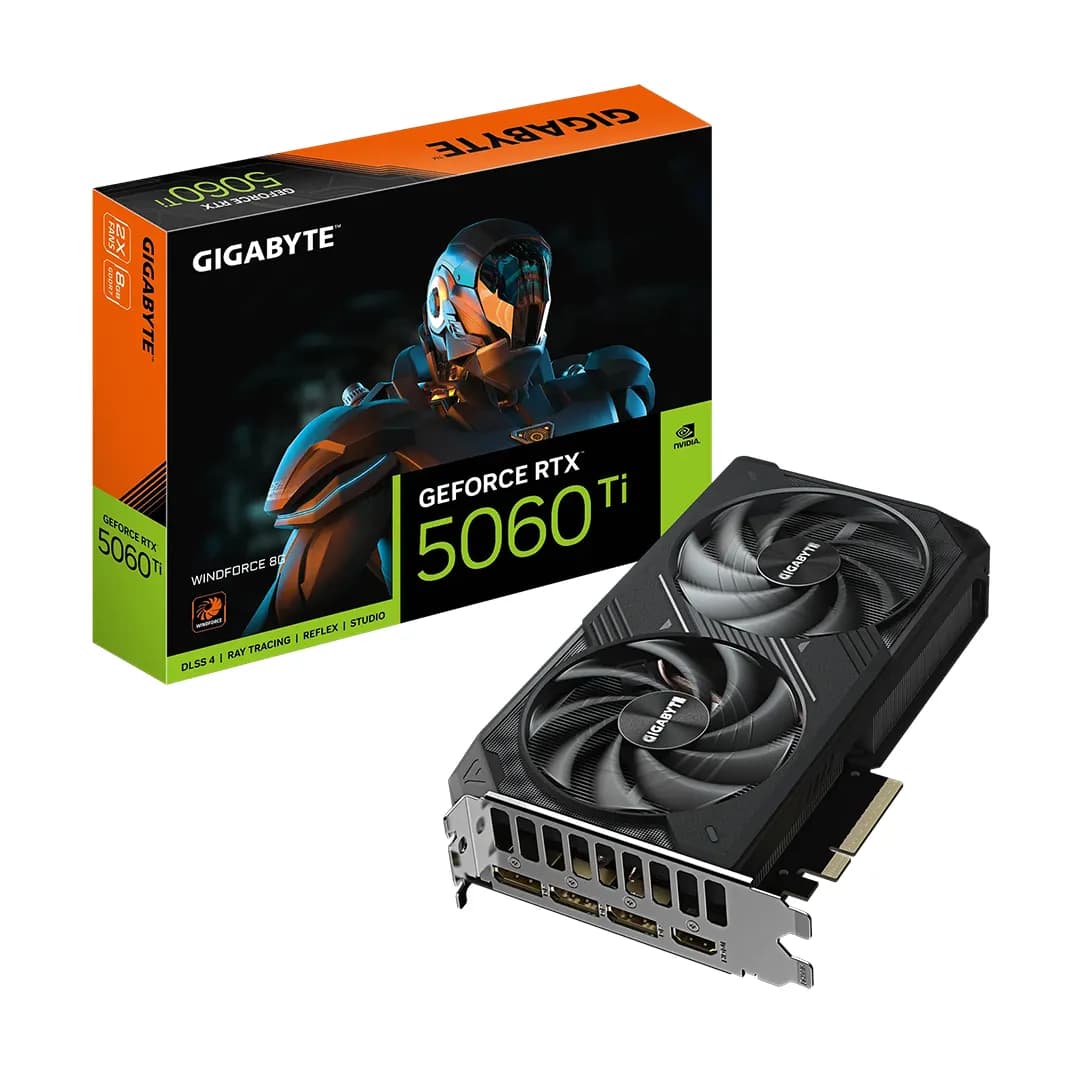 کارت گرافیک گیگابایت مدل GeForce RTX 5060 Ti WINDFORCE OC 8G