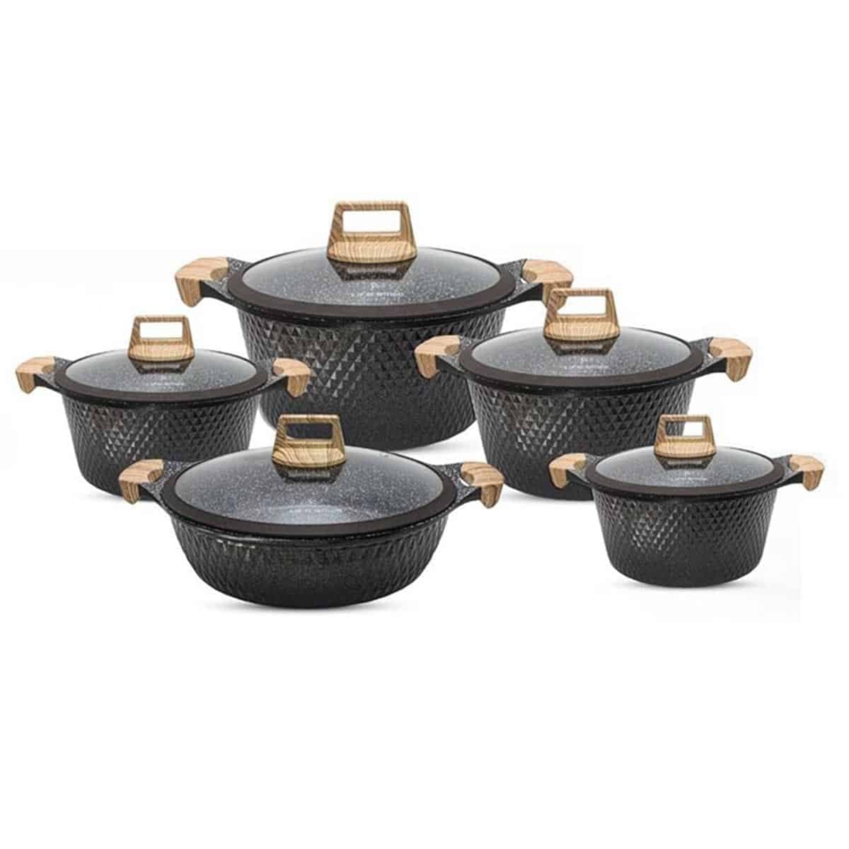 سرویس قابلمه گرانیتی 10 پارچه لایف اسمایل مدل MR10