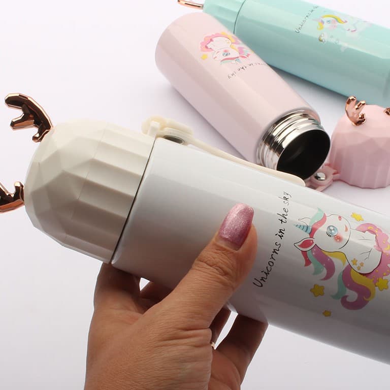 فلاسک کودک استیل اسب تک شاخ در 2 سایز مختلف