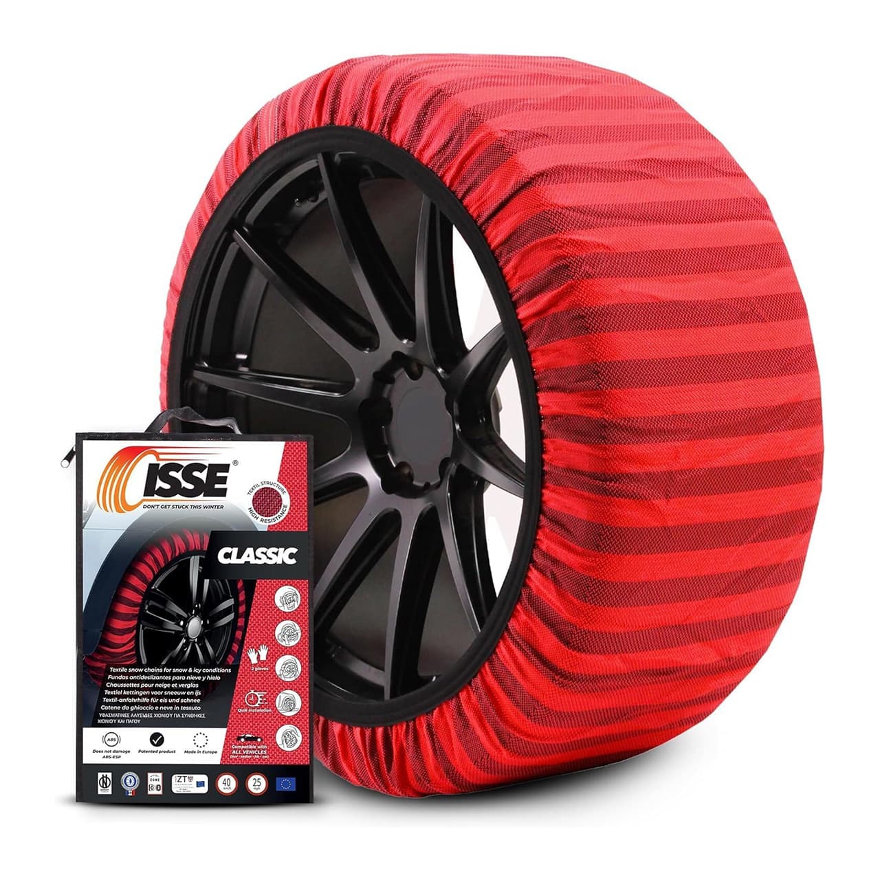 زنجیر چرخ جورابی دیگنیتی برند ISSE مدل اسپانیا بسته دو عددی