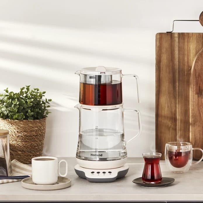 چایساز شیشه ای هومند Royaltea 1749H سفید