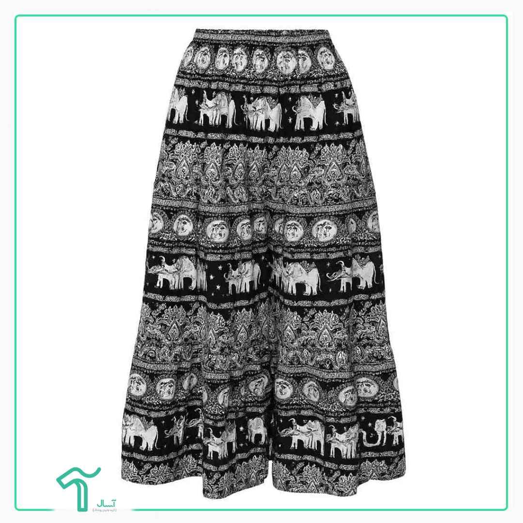 دامن نخی چیندار کد 9214