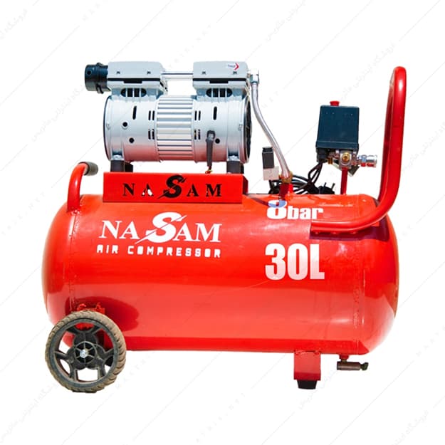 کمپرسور باد 30 لیتری اویل فری کد CO-1031 برند نسام