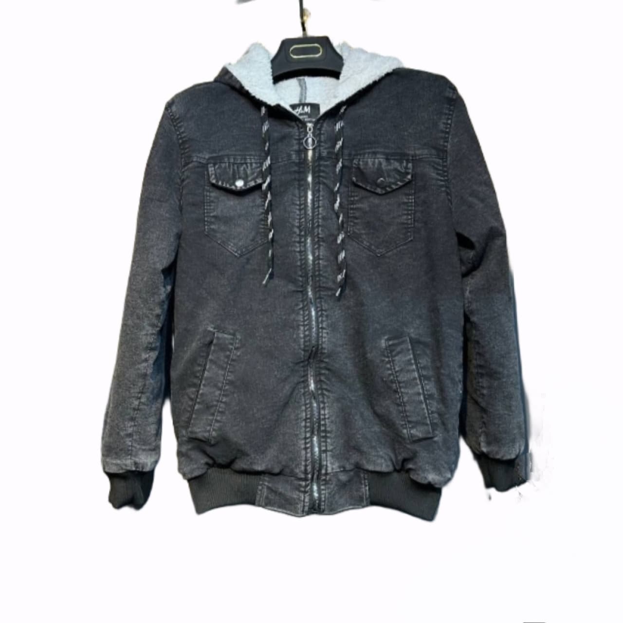 کاپشن لی مردانه سایز ایکس مدل جیب اسپرت لارج رنگ ذغالی