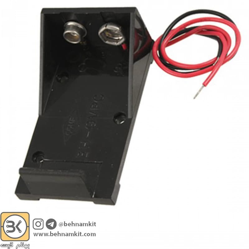 جا باتری کتابی 9 ولت (نگهدارنده باطری کتابی)