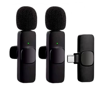 میکروفون یقه ای بی سیم مدل K9 Dual Type-C بسته 2 عددی