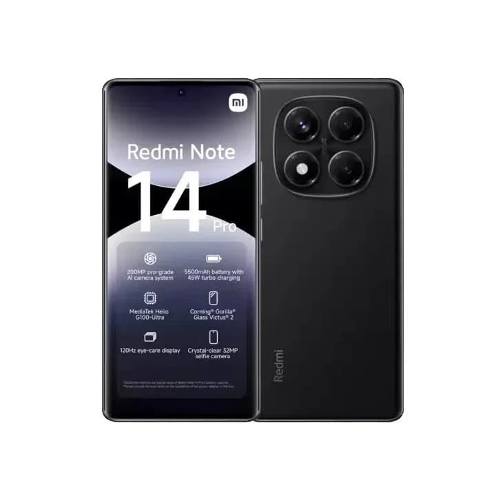 گوشی موبایل شیائومی مدل Redmi Note 14 Pro 4G ظرفیت ۵۱۲ گیگابایت رم ۱۲ گیگابایت مشکی