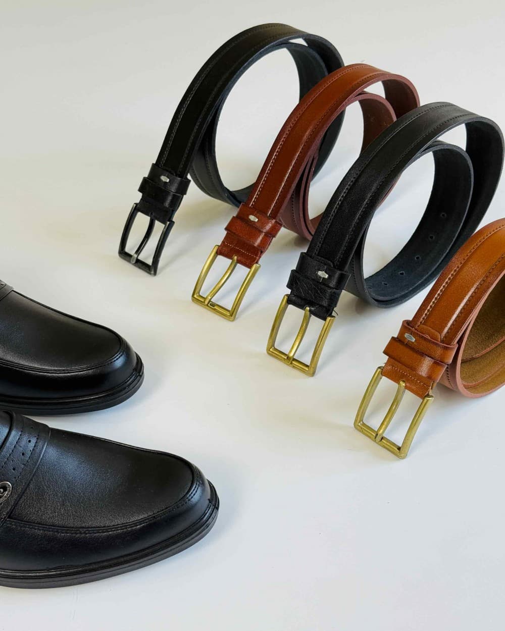 کمربند مردانه چرم طبیعی _ کد محصول 642