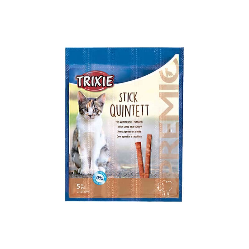 تشویقی گربه تریکسی با طعم بره و بوقلمون Trixie Sticks Quintett بسته 5 عددی