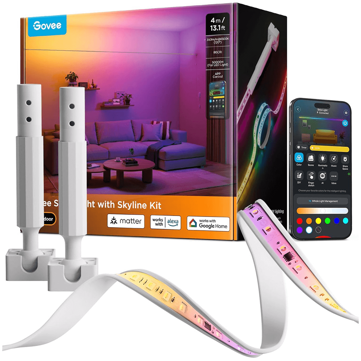 ریسه هوشمند گووی مدل H61B8 طول 4 متر به همراه کیت Skyline