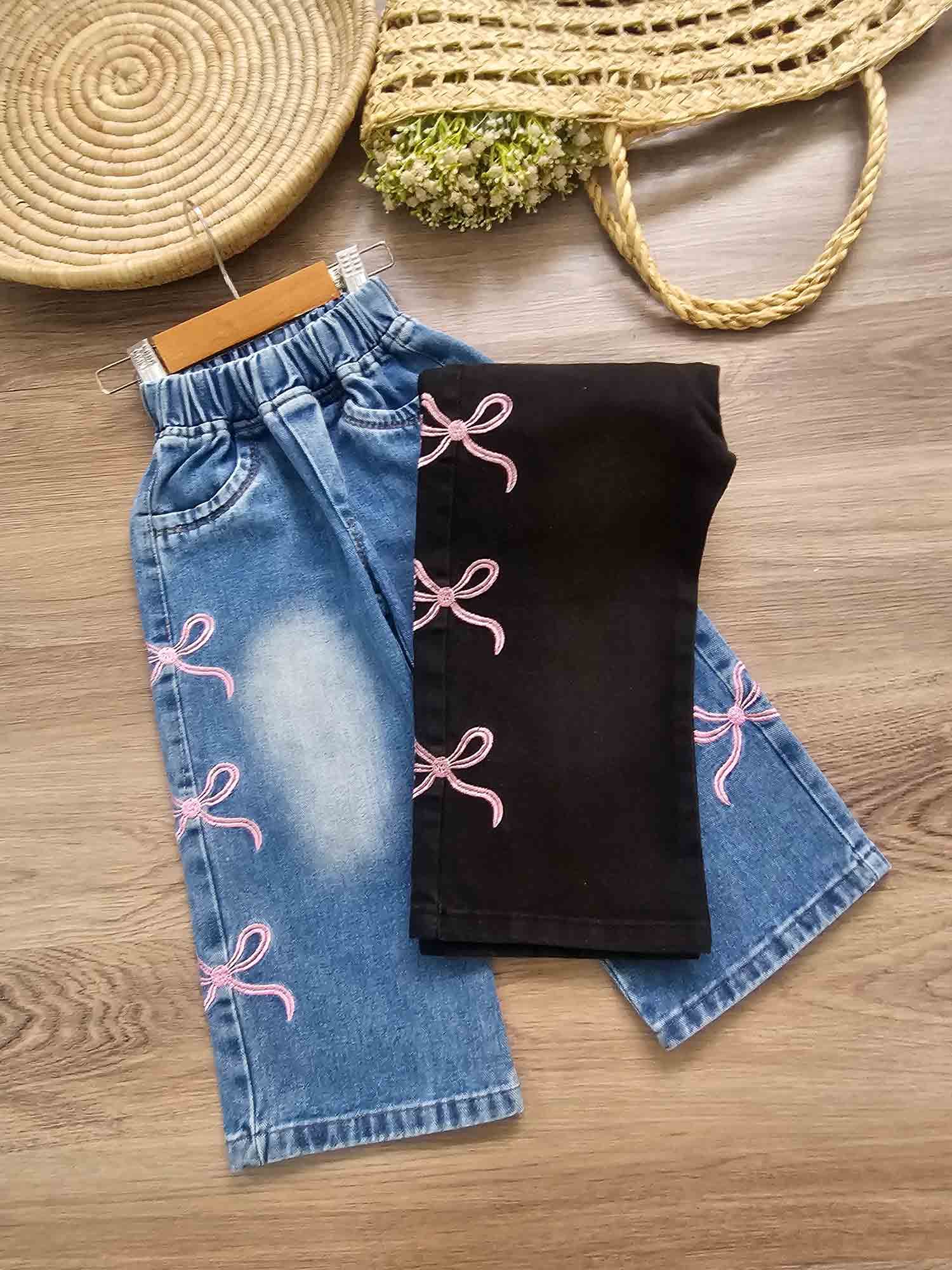 شلوار جین بغل پاپیون