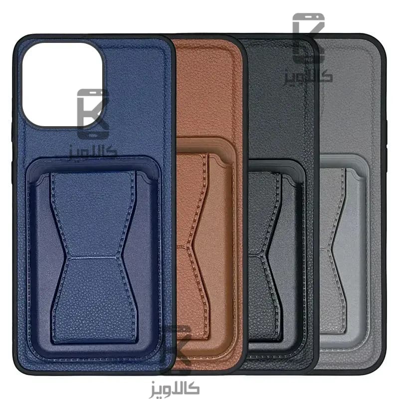 قاب چرمی استندی جاکارتی دار گوشی Apple iPhone 11