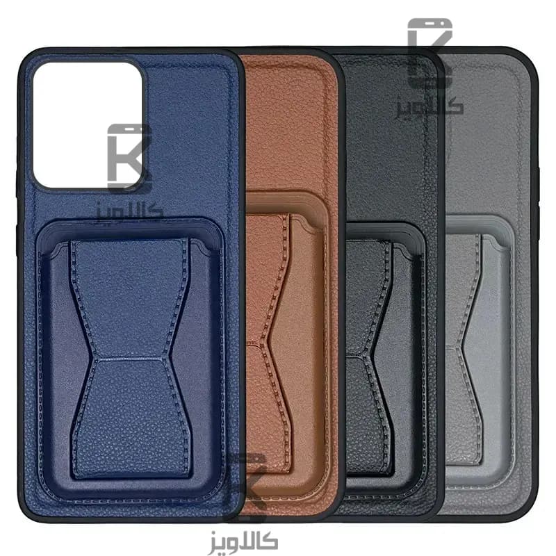 قاب چرمی استندی جاکارتی دار گوشی Xiaomi Poco C65
